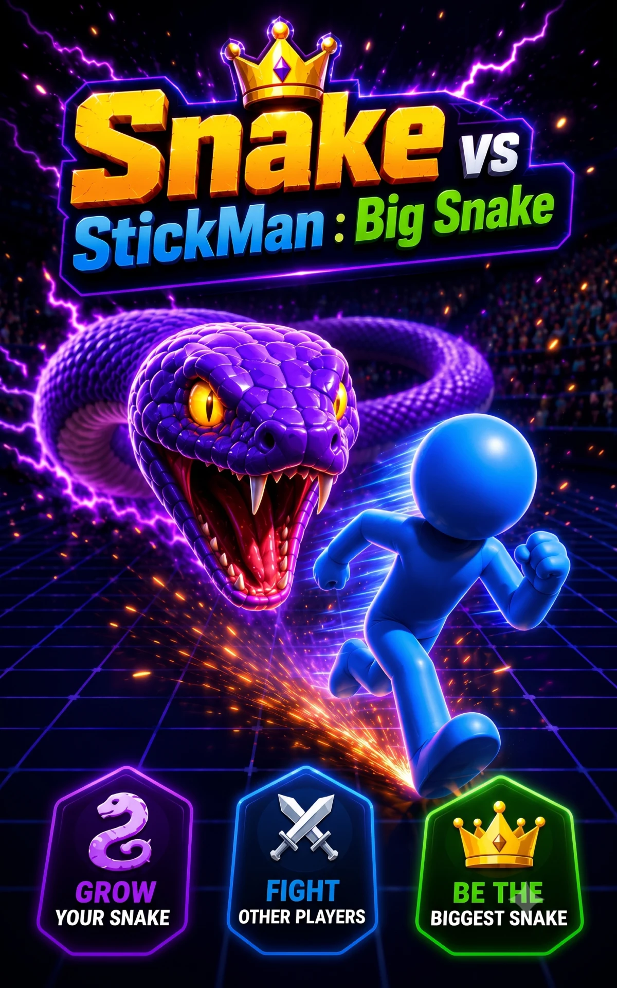 Snake vs StickMan : Big Snake screenshot