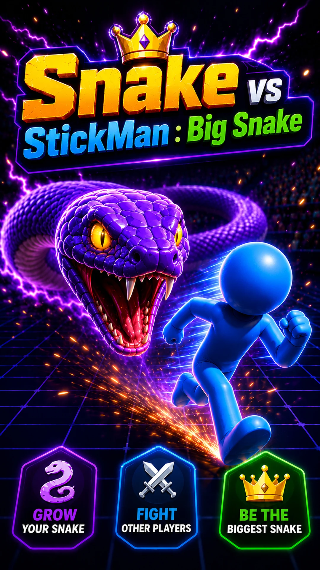 Snake vs StickMan : Big Snake screenshot
